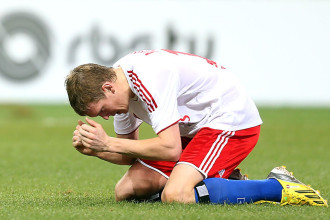 Rudņevs un HSV nespēj aizsniegties līdz Eirokausu ceļazīmei