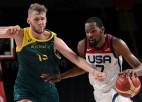 ASV atspēlē 15 punktu deficītu, sakauj Austrāliju un iekļūst OS finālā
