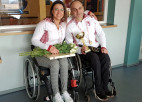 Latvijas čempioni ratiņkērlingā jauktajiem pāriem – Rožkova/Lasmans
