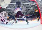 Video: Pasaules čempionātā Latvijas hokejisti kapitulē vāciešiem