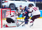 Video: Latvijas hokejisti pasaules čempionātā finišē ar piekāpšanos amerikāņiem