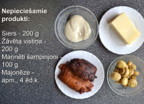 Fotorecepte: Siera salāti ar žāvētu vistu soli pa solim