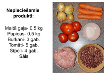 Fotorecepte: Pupiņas ar malto gaļu soli pa solim