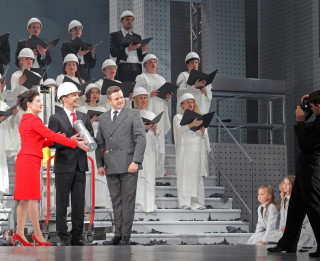 Foto: Ērika Ešenvalda un Ineses Zanderes opera "Iemūrētie"