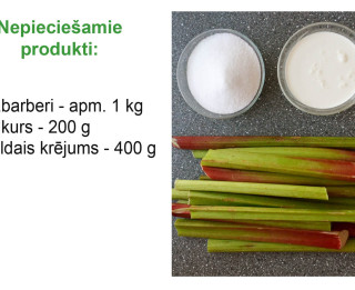 Fotorecepte: Rabarberu krēms soli pa solim
