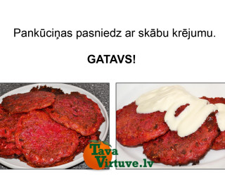 Fotorecepte: Biešu un biezpiena pankūkas soli pa solim
