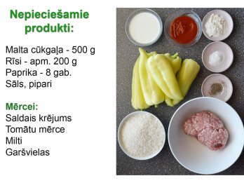 Fotorecepte: Pildīti bulgāru pipari soli pa solim