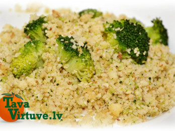 Fotorecepte: Kuskuss ar brokoļiem soli pa solim