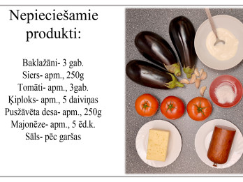 Fotorecepte: Baklažāna vēdeklis soli pa solim