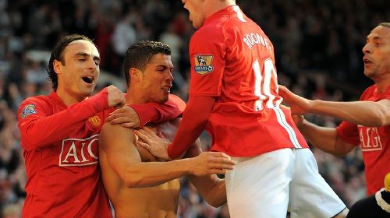 ''Manchester United'' spēlētāju prieks
Foto: AP