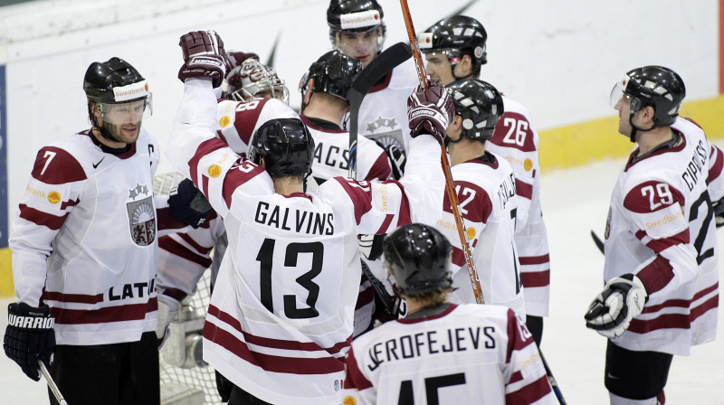 Latvijas hokejisti
Foto: AP