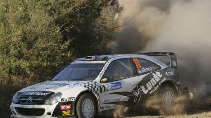 Peters Solbrgs Sardīnijas rallijā
Foto: AP