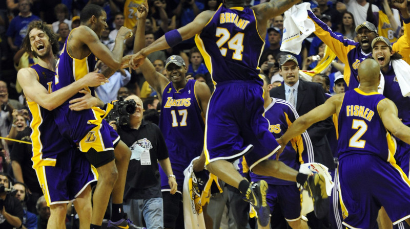 Losandželosas ''Lakers'' basketbolisti
Foto: AFP