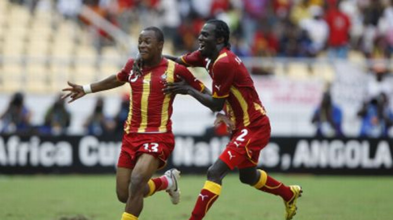 Ganas futbolisti atzīmē vārtu guvumu
Foto: AP/Scanpix