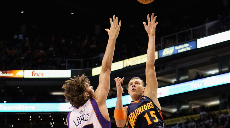 Andris Biedriņš uzbrukumā
Foto: AFP/Scanpix