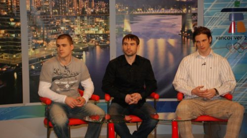 Miķelis Rēdlihs, Edgars Masaļskis un Lauris Dārziņš
Foto: LTV Sports