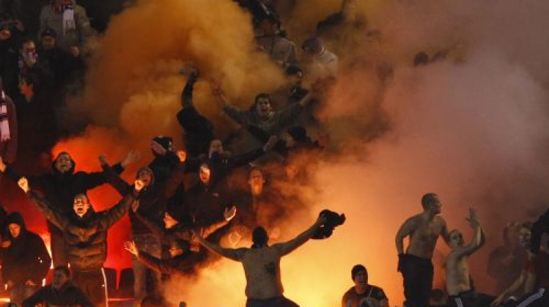 ''Hajduk Split'' fani pirmajā mačā Sanktpēterburgā
Foto: AP/Scanpix