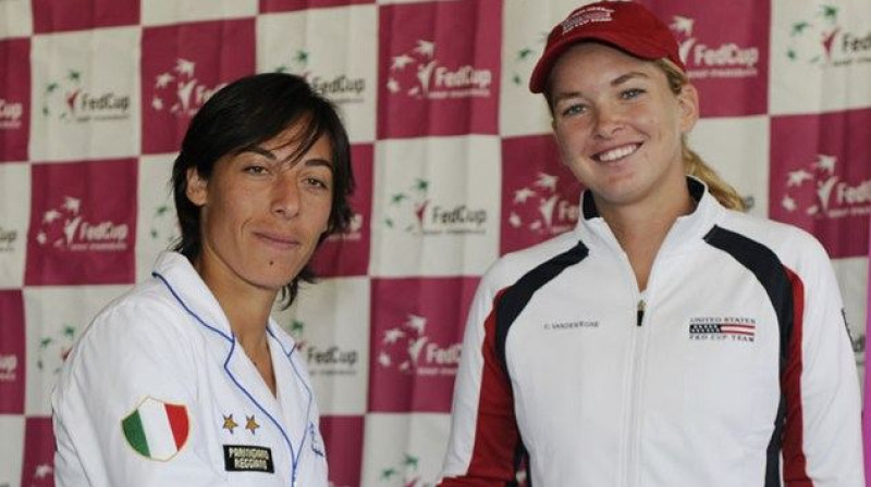 Frančeska Skjavone un Koko Vandevege
Foto: www.fedcup.com