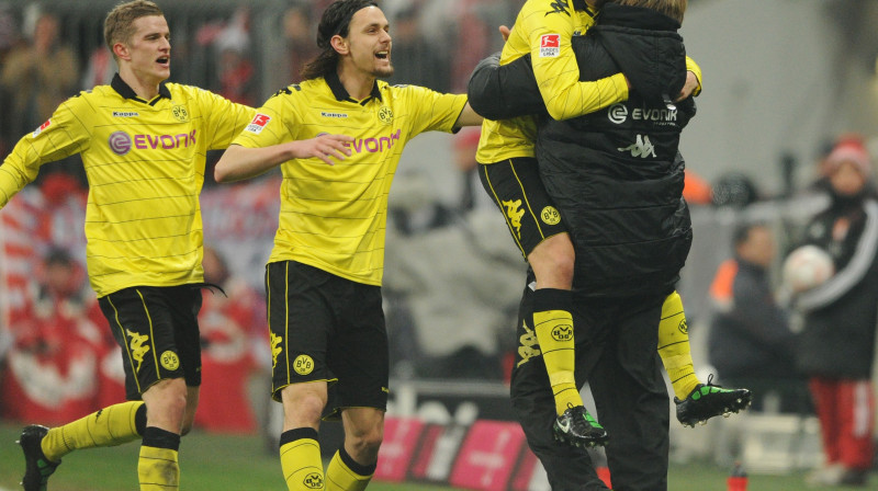 Dortmundes "Borussia" futbolisti gavilē
Foto: AFP/Scanpix Sweden