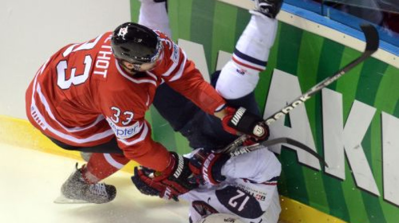 Kanādieši bija pārāki gan spēka spēlē, gan gūto vārtu skaita ziņā
Foto: AFP/Scanpix