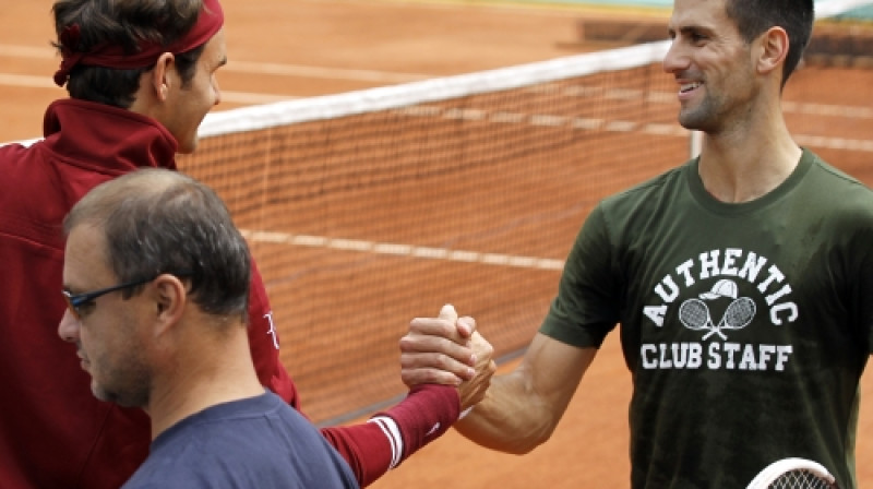 Šodien mači gan Federeram, gan Džokovičam. Abu savstarpējais duelis gan iespējams tikai pusfinālā.
Foto: Reuters/Scanpix