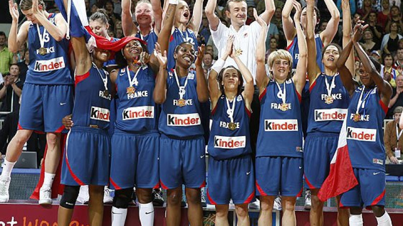 Francija Rīgā svinēja uzvaru 2009. gada Eiropas čempionātā
Foto: www.fibaeurope.com