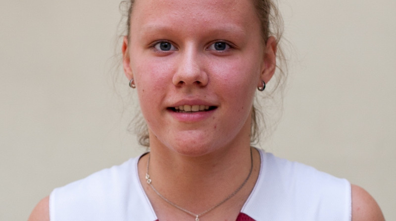Ance Aizsila ar 15 punktiem bija Latvijas U18 izlases rezultatīvākā spēlētāja mačā ar Grieķiju.
Foto: Ēriks Biters