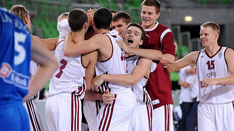 Latvijas U20 izlase 2012. gada vasarā 
Foto: FIBA Europe