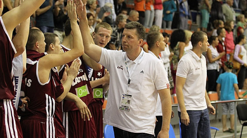 Latvijas U18 izlase: solis pretim ceturtdaļfinālam.
Foto: FIBA Europe (Mārtiņš Sīlis)