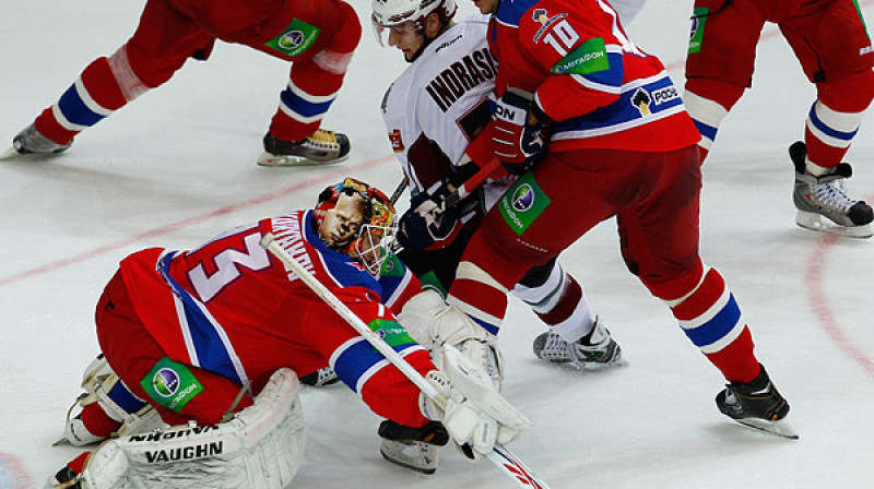 Miks Indrašis CSKA vārtu priekšā
Foto: cska-hockey.ru
