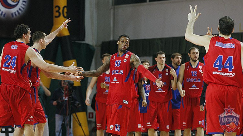 Sonijs Vīmss un CSKA basketbolisti 21. aprīlī nodrošināja divdesmito titulu Krievijas čempionātā
Foto: CSKAbasket.com