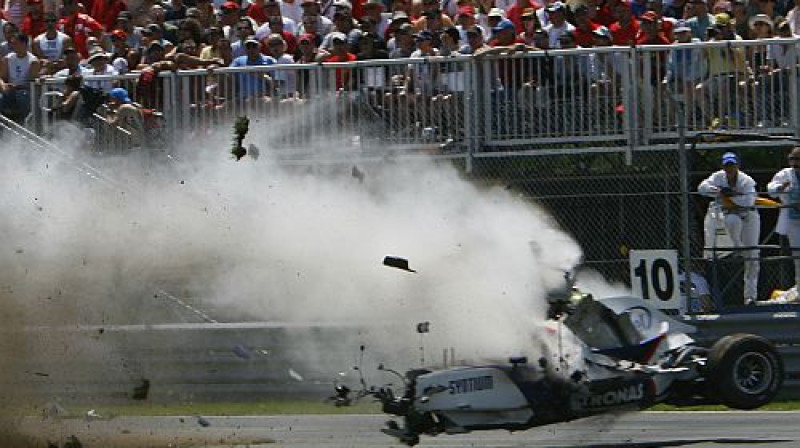 Kubicas avārija 2007. gada Kanādas GP
Foto: AFP/Scanpix