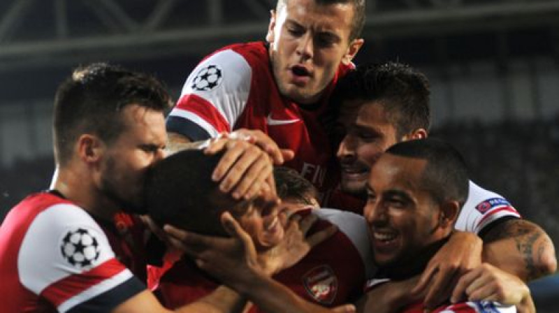 "Arsenal" sveic pirmo vārtu autoru Kīranu Gibsu
Foto: AFP/Scanpix