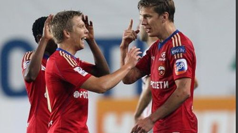 CSKA centra pussargu duetu veidos Aleksandrs Cauņa un Pontuss Vērnblūms?
Foto: Championat.com