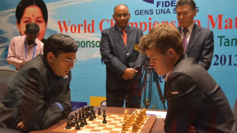 Višvanatans Anands un Magnuss Karlsens
Foto: FIDE