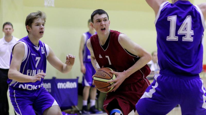Latvijas U16 izlases spēlētājs Rodions Kurucs.
Foto: basket.ee