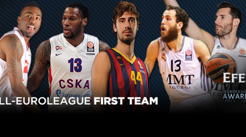 Sonijs Vīmss, Ante Tomičs un Serhio Rodrigess
Foto: www.euroleague.net