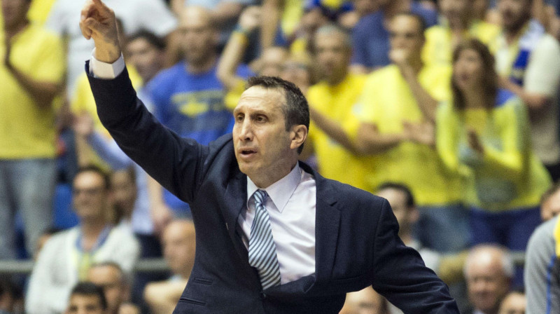 "Maccabi Tel Aviv" galvenais treneris Deivids Blats
Foto: AFP/Scanpix