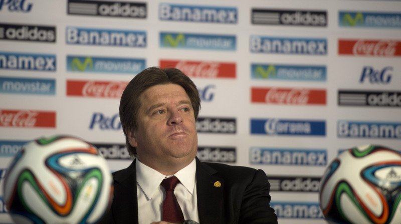 Meksikas izlases galvenais treneris Migels Erera
Foto: AFP / Scanpix