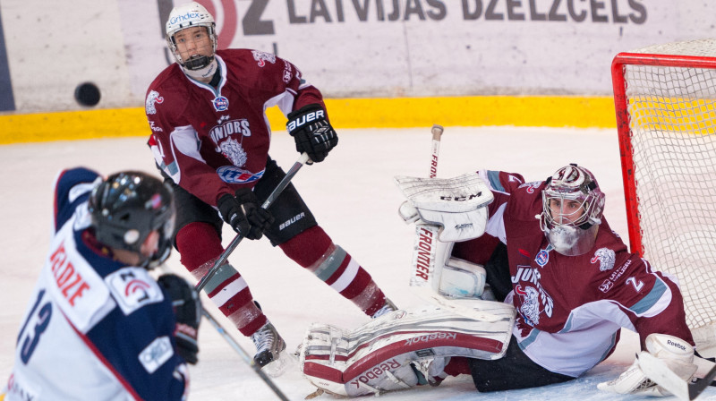 Māris Jučers vārtos
Foto: Vladislavs Proškins/F64