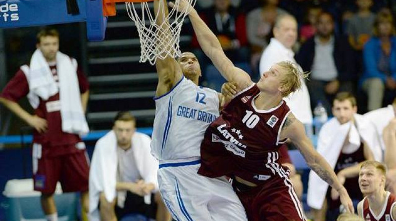 Jānis Timma: pirmais "double double" Latvijas valstsvienības sastāvā.
Foto: GB basketball's