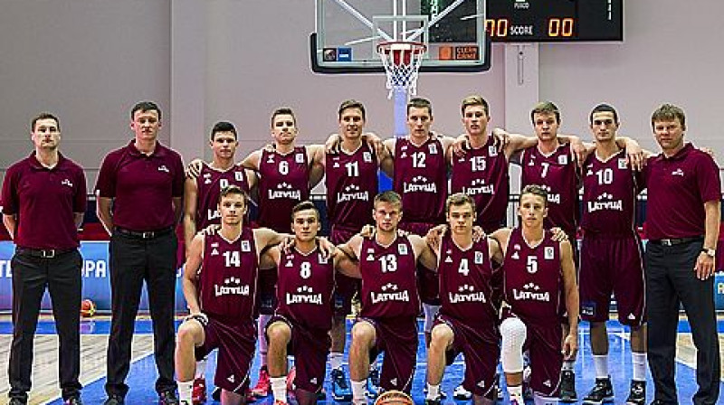 Latvijas U18 izlase.
Foto: FIBAEurope.com