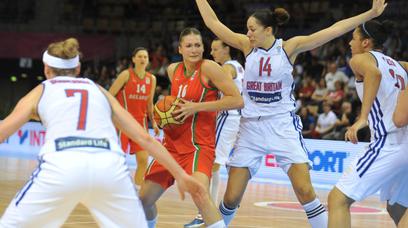 Centra spēlētāja Anastasija Veremejenka ir Baltkrievijas basketbola dārgakmens
Foto: AP/Scanpix