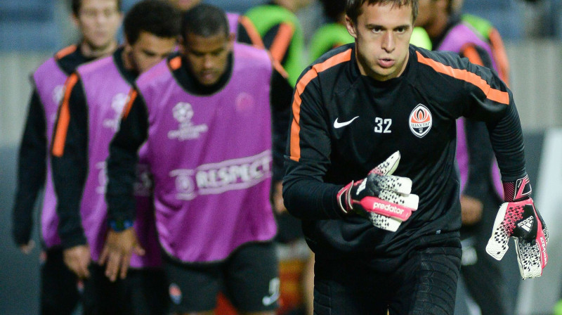 "Shakhtar" vārtsargs Antons Kaniboļockis 
Foto: AFP/Scanpix