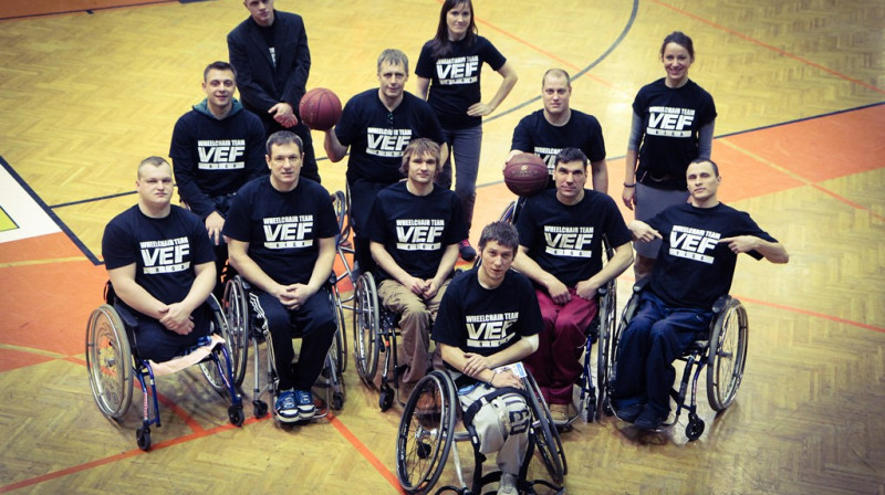 Ratiņbasketbola komanda "VEF Rīga".
Foto: Rolands Rekke