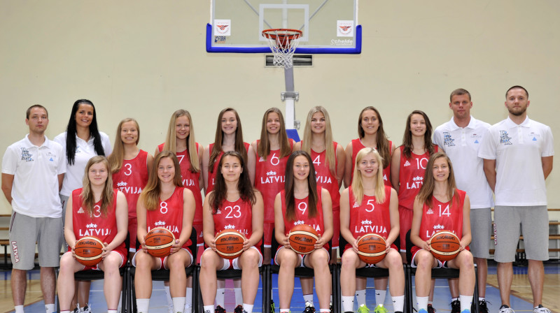 Latvijas U16 izlase Eiropas jaunatnes olimpiskajā festivālā.
Foto: basket.lv
