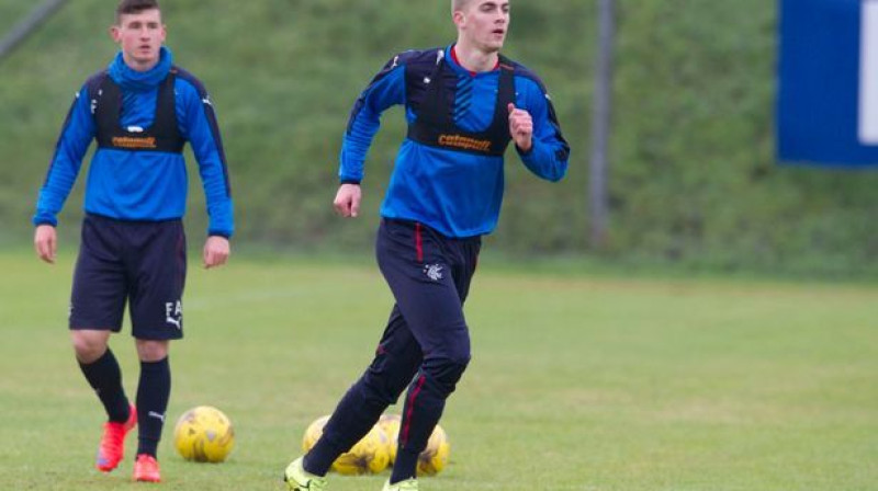 Vladislavs Gutkovskis Glāzgovas ''Rangers'' treniņā
Foto: Ross Brownlee/SNS Group