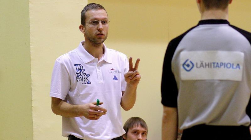 Latvijas U16 izlases galvenais treneris Artūrs Visockis-Rubenis.
Foto: basket.ee