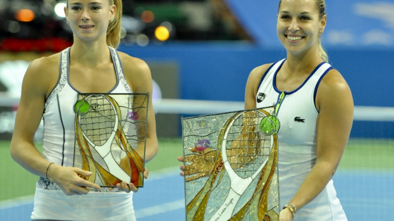 Kamila Džordži un Dominika Cibulkova
Foto: Katowice Open