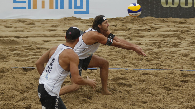 Jānis Šmēdiņš un Aleksandrs Samoilovs
Foto: FIVB